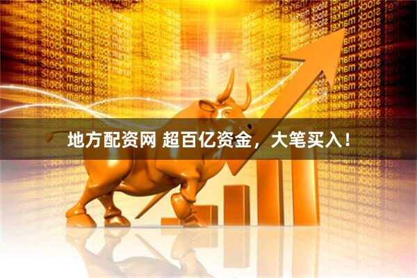 地方配资网 超百亿资金，大笔买入！