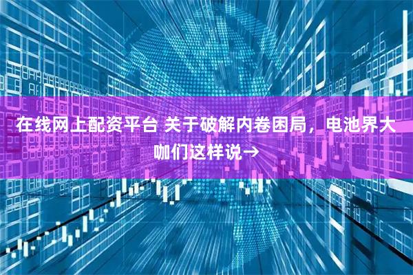 在线网上配资平台 关于破解内卷困局，电池界大咖们这样说→