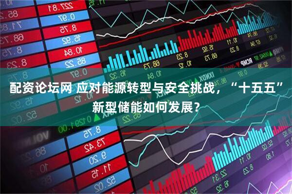 配资论坛网 应对能源转型与安全挑战，“十五五”新型储能如何发展？